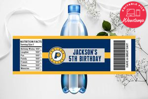 Printable Indiana Pacers Water Bottle Labels Instant Download