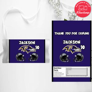 Baltimore Ravens Candy Bar Wrapper Digital File