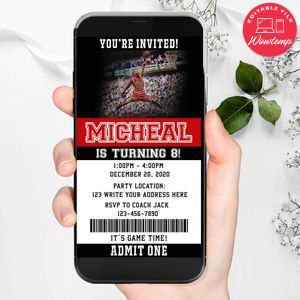 Electronic Jordan Ticket Electronic Invite Birthday Invites DIY