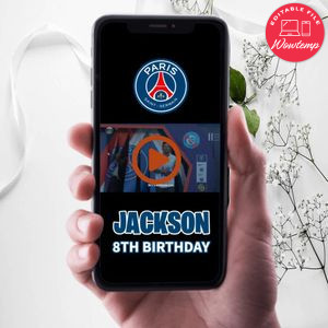 Messi Birthday Video Invitation Digital Template Customizable Instant Download