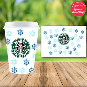 Starbucks Wrap Christmas PNG File template Instant Download