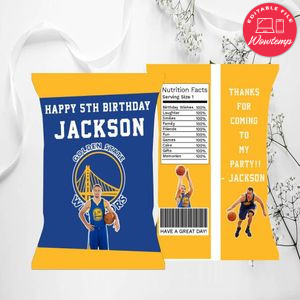 Stephen Curry Chip Bags Digital File Printable Instant Download