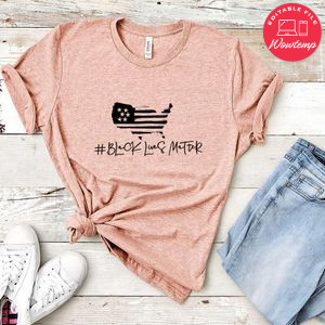 Black Lives Matter American Flag Shirt