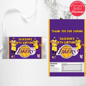 Los Angeles Lakers Candy Bar Wrapper Digital File Printable Instant Download