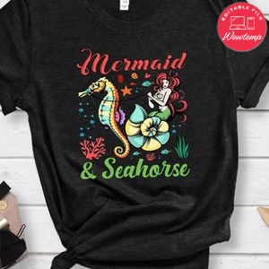 Mermaid And Seahorse Shirt