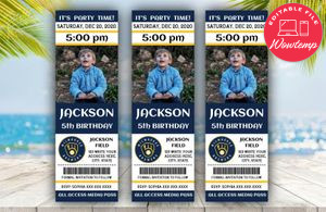 Milwaukee Brewers Birthday Ticket With Photo Invitation Instant Download