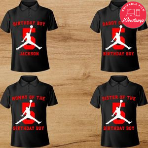 Printable Basketball Jordan Birthday Shirt Template Instant Download