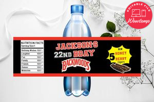 Printable Backwoods Cigar Water Bottle Labels Instant Download