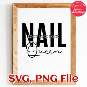 Nails Queen SVG PNG file template