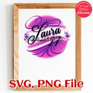 Airbrush PNG file template