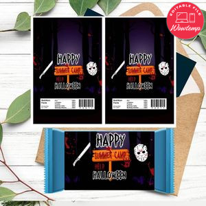 Killer Camp Halloween Rice Krispie Treat Digital File Printable Instant Download