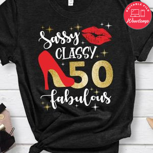 Sassy Classy Fabulous Birthday Custom Age PNG file template