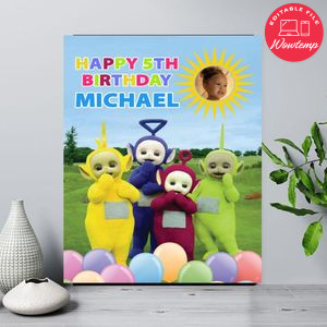Teletubbies Birthday Party Backdrop Printable Instant Download