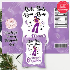 Selena Birthday Party Chip Bag Digital File Instant Download