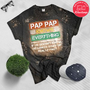 Pappap Knows Everything Bleached T-Shirt
