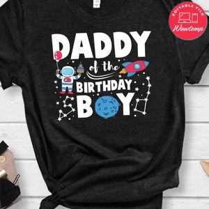 Astronaut Daddy Family Rocket Birthday Boy PNG file template