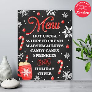 Hot Cocoa Bar Sign Customizable Template Instant Download