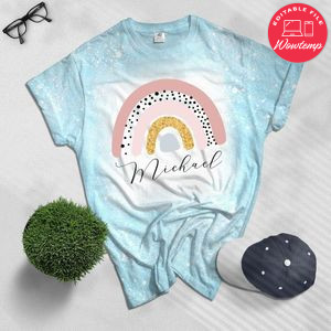 Personalized Rainbow Bleached Shirt