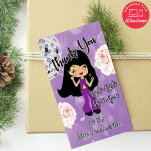 Selena Thank You Tag Custom Template Instant Download