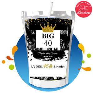 Biggie Capri Sun Labels Digital File Printable Instant Download