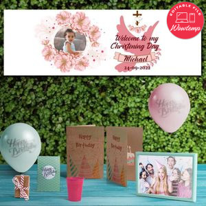 Welcome to my Christening Day Banner Printable Instant Download