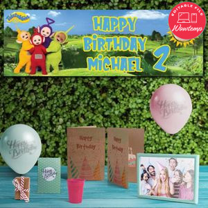 Teletubbies Birthday Banner Printable Instant Download