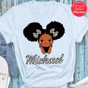 African American Baby Girl Custom Name Shirt