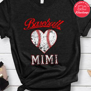 Baseball Heart T Shirt, Gift for Softball Mom