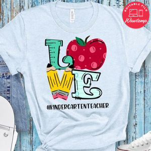 Love Kindergarten Teacher PNG file template