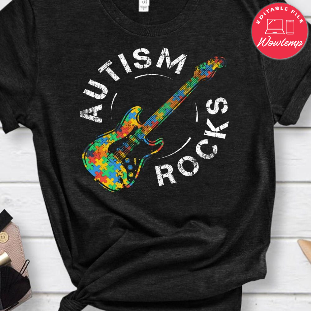 Autism rocks PNG file template | Wowtemp