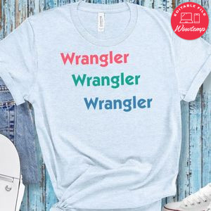 Wrangler Inspired Custom Text T-Shirt