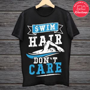Swim Hair Don't Care Shirt SVG PNG files Printable Instant Download