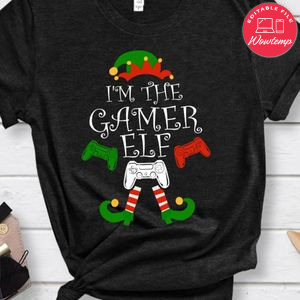 I'm The Gamer Elf Matching Group Christmas Funny Gift PNG file template