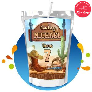 Western Capri Sun Labels Digital File Printable Instant Download