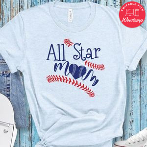 Baseball All Star Mom PNG file template
