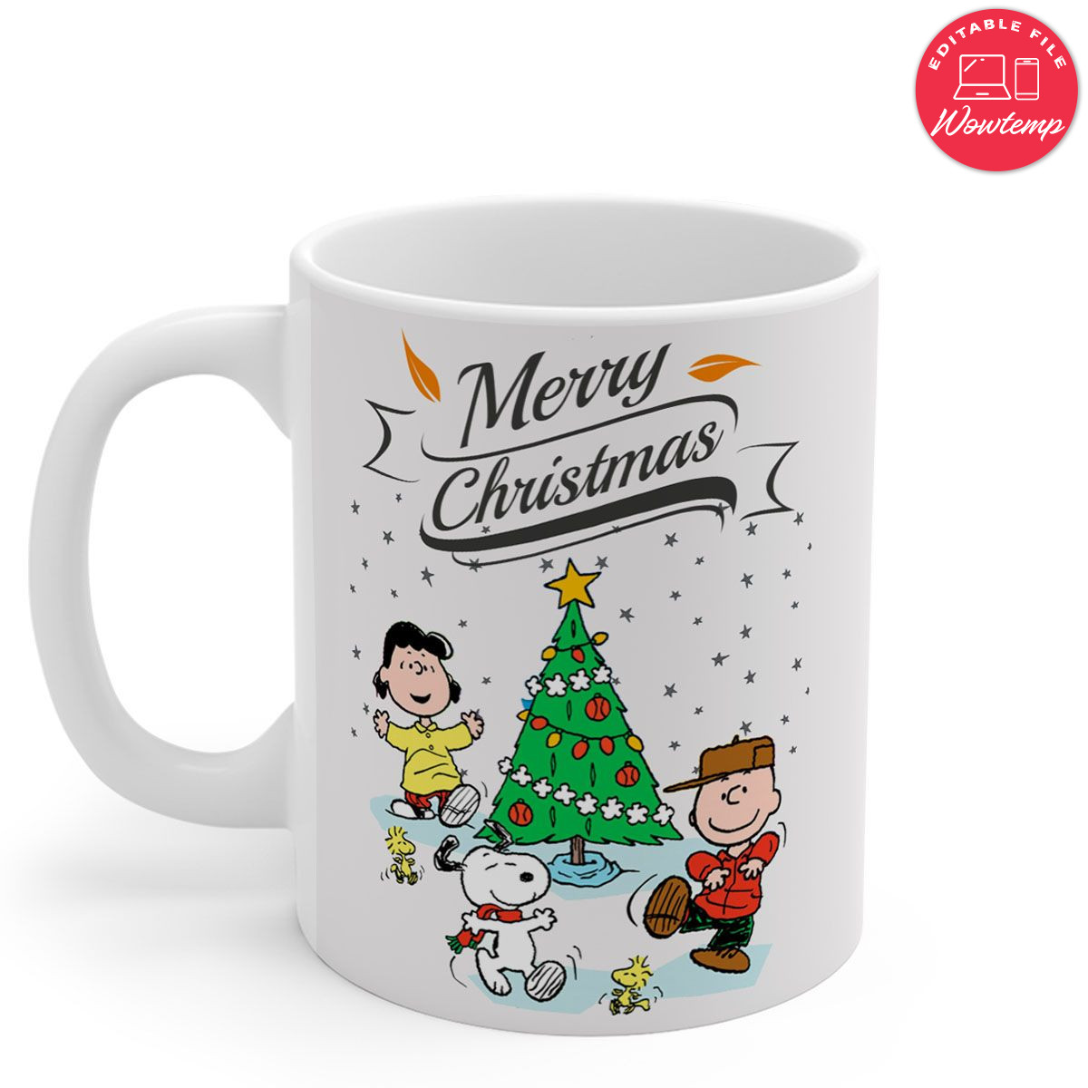 Merry Christmas Charlie Brown and Snoopy Mug Wowtemp