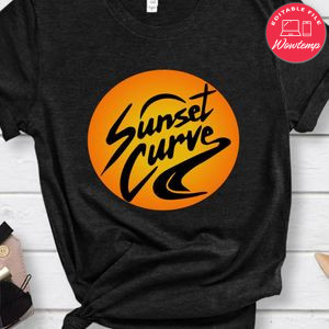 Retro Sunset Curve PNG file template