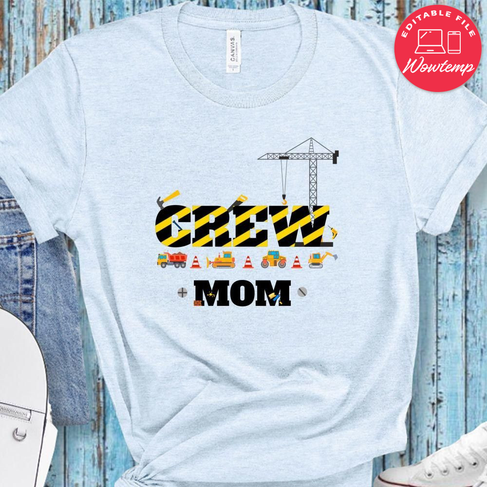 Construction Crew Shirts Party Family, Coordinating Construction PNG file template