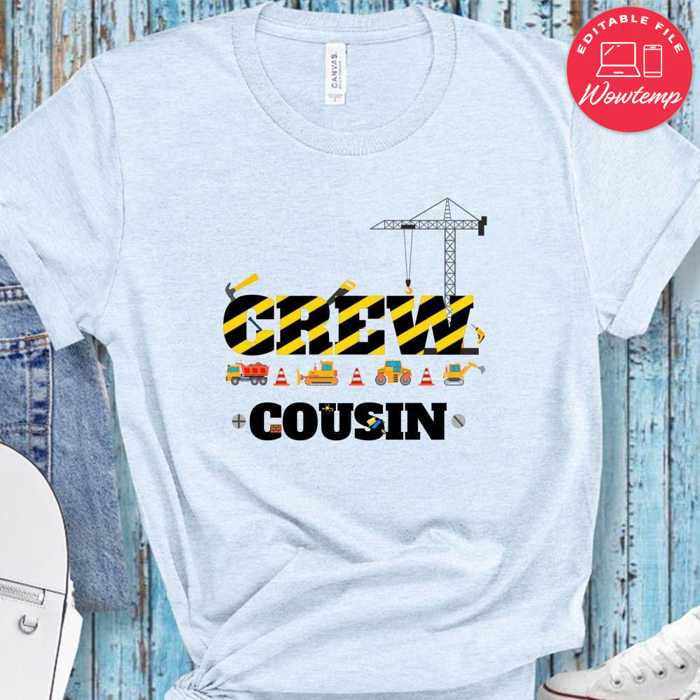 Construction Crew Shirts Party Family, Coordinating Construction PNG file template