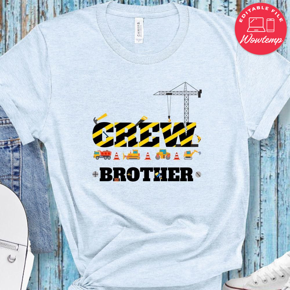 Construction Crew Shirts Party Family, Coordinating Construction PNG file template