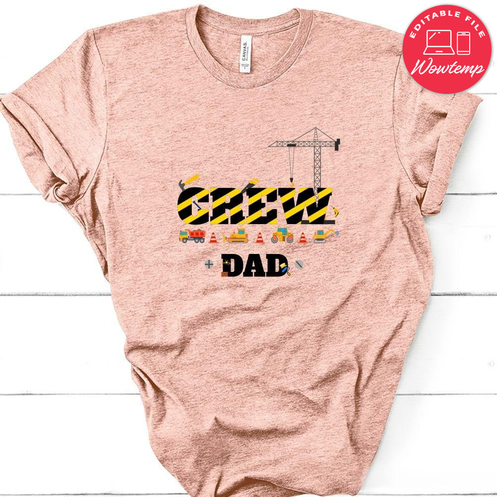 Construction Crew Shirts Party Family, Coordinating Construction PNG file template