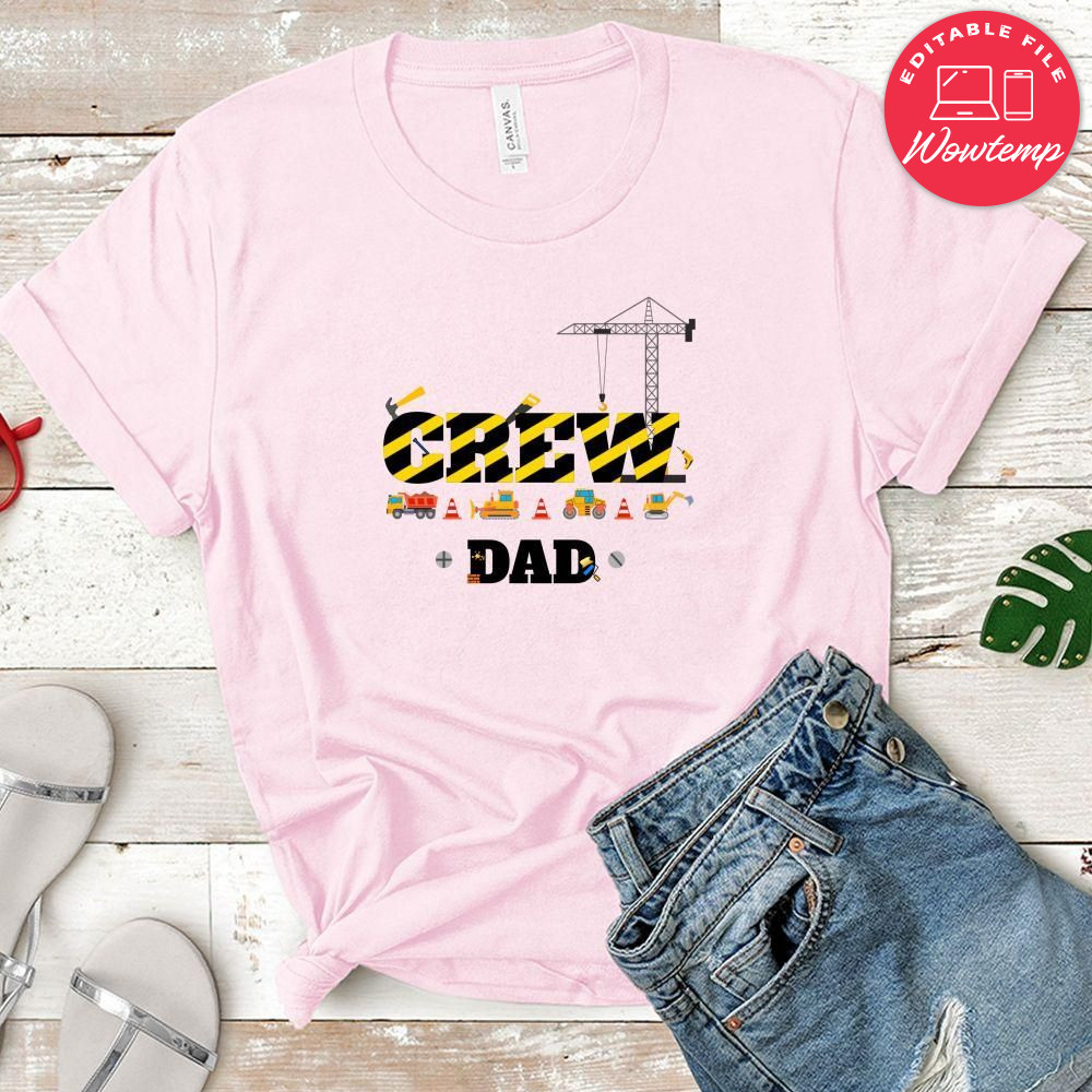 Construction Crew Shirts Party Family, Coordinating Construction PNG file template