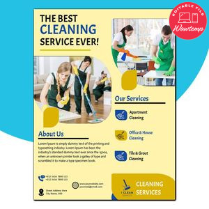 The Best Cleaning Services Ever Flyer Template Instant Download