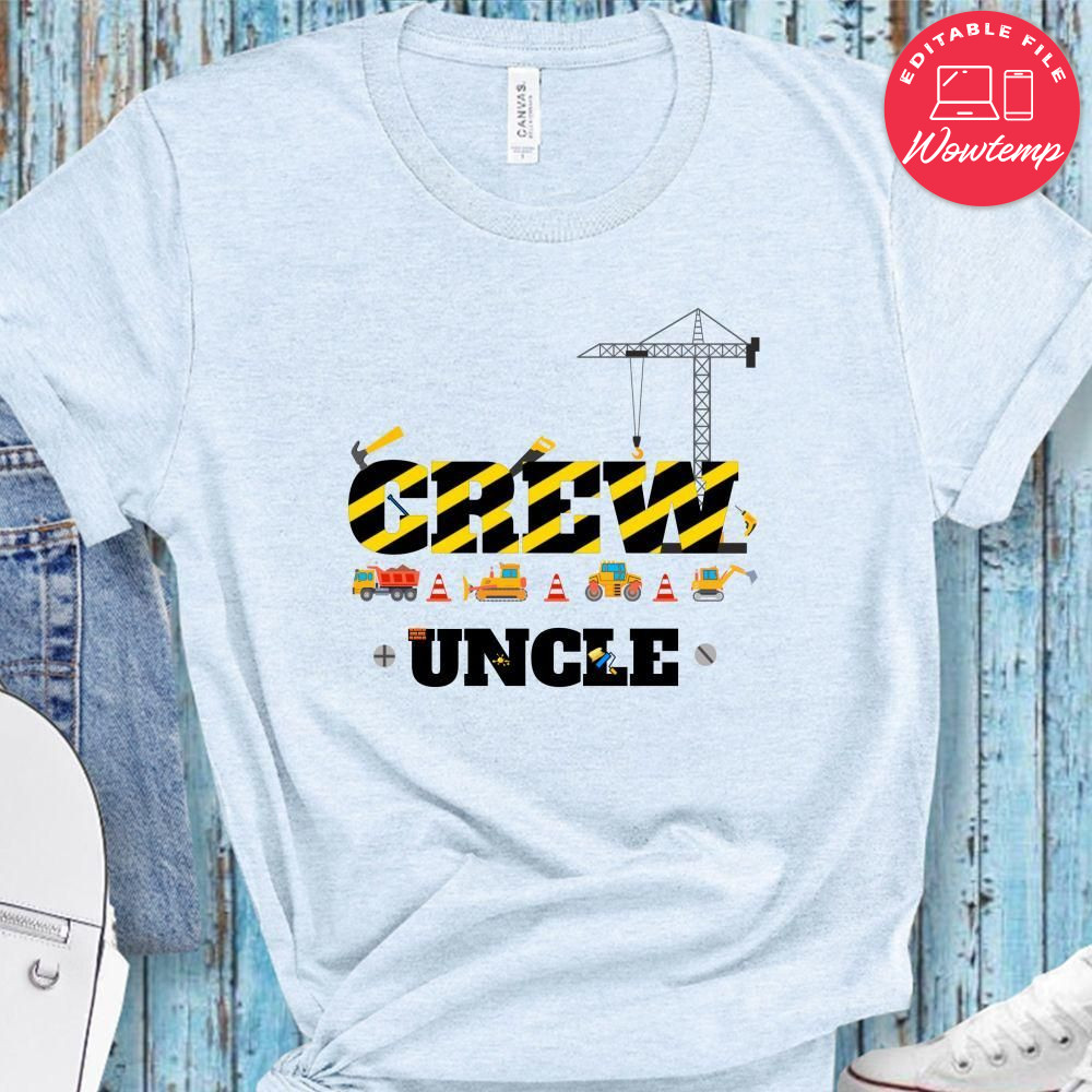 Construction Crew Shirts Party Family, Coordinating Construction PNG file template