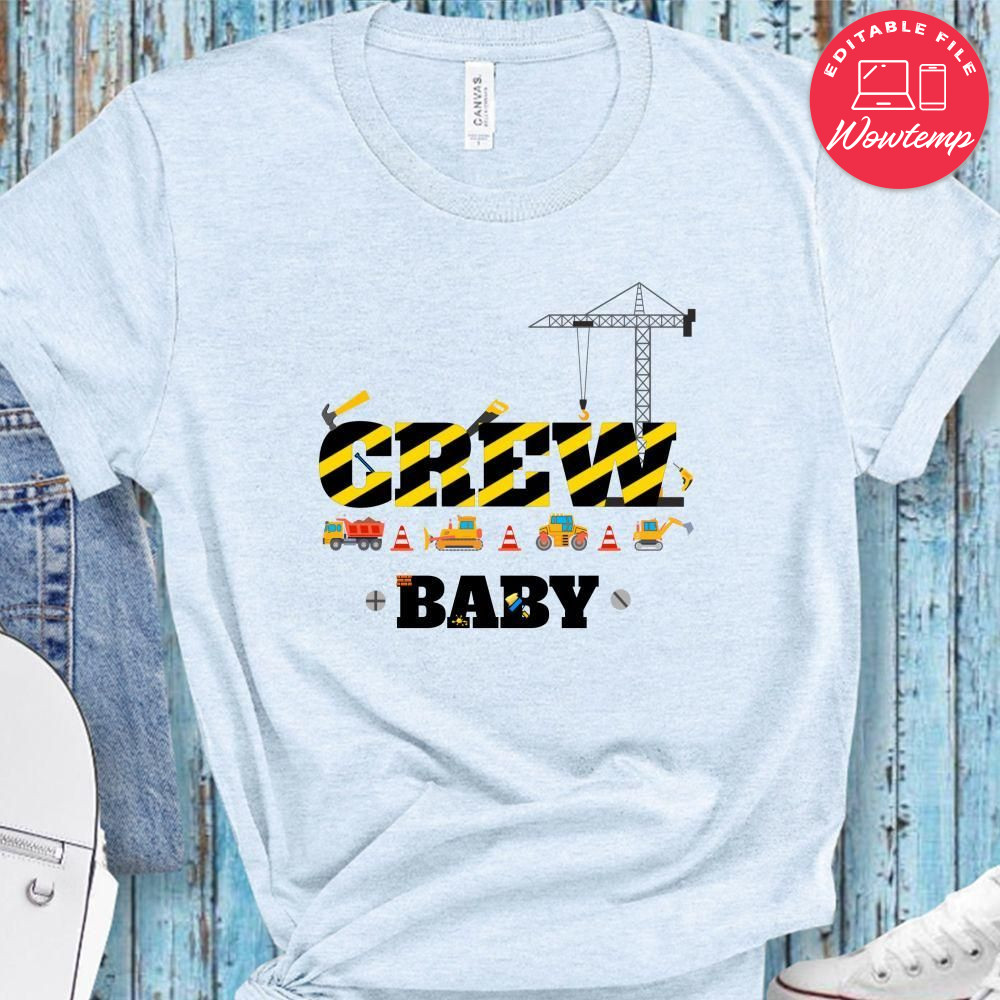 Construction Crew Shirts Party Family, Coordinating Construction PNG file template