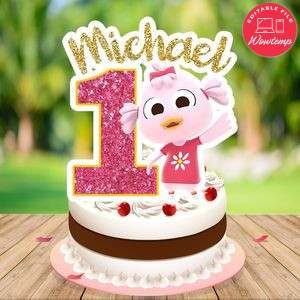 Patita lulu Birthday Cake Topper Template Printable Instant Download