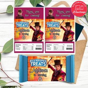 Wonka Rice Krispies Treats Template Printable Instant Download