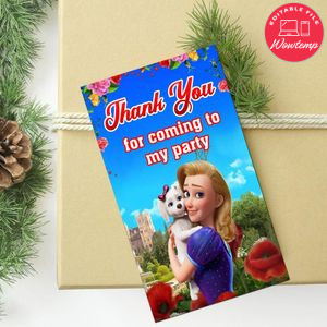 The Proud Princess Thank You Tag Customizable Template To Print At Home Instant Download