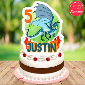 Wings of Fire Cake Topper Template Printable Instant Download