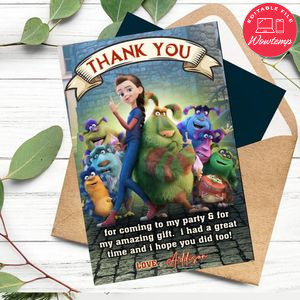 Finnick 2022 Thank You Card Customizable Template To Print At Home Instant Download